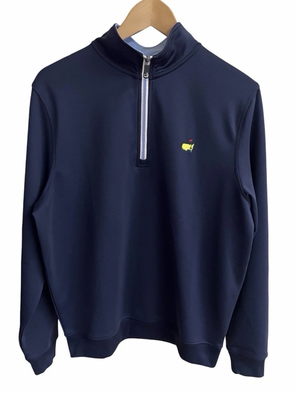 New With Tags Masters Navy Quarter-Zip Pullover with Yellow Chest Logo
